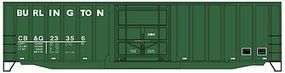 Accurail 50' Exterior-Post Plug-Door Boxcar Kit C, B, & Q #23356 HO Scale Model Train Freight Car #5652 Accurail 50' Exterior-Post Plug-Door Boxcar Kit C, B, & Q #23356 HO Scale Model Train Freight Car #5652