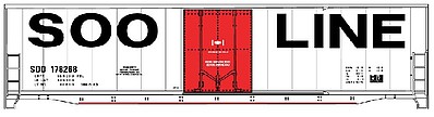 Accurail 50 Plug Door Steel Boxcar SOO Line Kit HO Scale Model Train Freight Car #5824