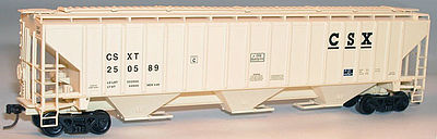 Accurail Pullman-Standard 4750 3-Bay Covered Hopper Kit CSX HO Scale Model Train Freight Car #65069