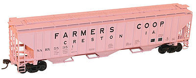 Accurail PS 4750 Grain Hopper Farmers COOP HO Scale Model Train Freight Car #6511