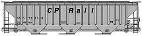 Accurail PS 4750 Grain Hopper Canadian Pacific Rail HO Scale Model Train Freight Car #6512 Accurail PS 4750 Grain Hopper Canadian Pacific Rail HO Scale Model Train Freight Car #6512