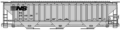 Accurail PS 4750 3-Bay Covered Hopper kit NS #254038 HO Scale Model Train Freight Car #6528
