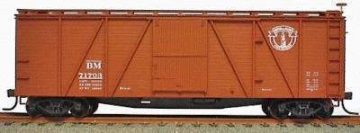 Accurail Boston & Maine 40 6-Panel Outside Braced Wood Boxcar HO Scale Model Train Freight Car #7014