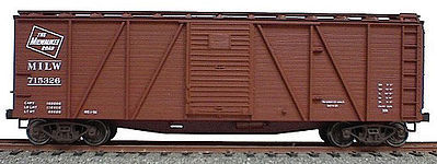 Accurail 40 Wood 6-Panel Outside-Braced Boxcar Milwaukee Road HO Scale Model Train Freight Car #7109