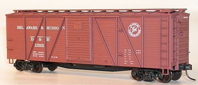Accurail 40 Wood 6-Panel Boxcar Kit Delaware & Hudson HO Scale Model Train Freight Car #71141