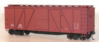 Accurail 40 Single Sheath 6-Panel Wood Boxcar Data Only (Oxide) HO Scale Model Train Freight Car #7299
