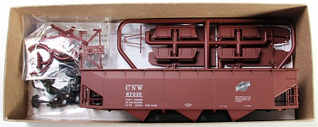 Accurail 70-Ton Offset-Side 3-Bay Hopper Kit Chicago & NW HO Scale Model Train Freight Car #75031