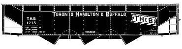 ACCURAIL 7557 TORONTO HAMILTON & BUFFALO 70-Ton Offset Triple Hopper HO Scale 
