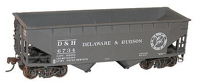 Accurail 50-Ton Offset-Side 2-Bay Hopper Kit Delaware & Hudson HO Scale Model Train Freight Car #7726