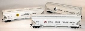 Accurail 47' Covered Hopper (3) Central Farmers Fertilizer HO Scale Model Train Freight Car #8033 Accurail 47' Covered Hopper (3) Central Farmers Fertilizer HO Scale Model Train Freight Car #8033