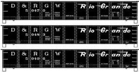 Accurail 41' Steel Gondola 3-Pack Kit Denver & RGW HO Scale Model Train Freight Car #8047 Accurail 41' Steel Gondola 3-Pack Kit Denver & RGW HO Scale Model Train Freight Car #8047