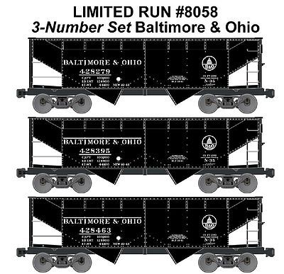 Accurail 50-Ton Offset-Side 2-Bay Hopper Kit Baltimore & Ohio HO Scale Model Train Freight Car #8058