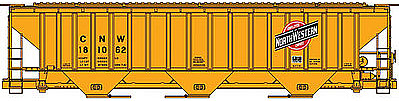 Accurail PS 4750 Hopper Chicago & North Western yellow HO Scale Model Train Freight Car #80641