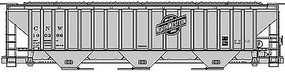 Accurail PS 4750 Hopper Chicago & North Western light gray HO Scale Model Train Freight Car #80642 Accurail PS 4750 Hopper Chicago & North Western light gray HO Scale Model Train Freight Car #80642