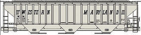Accurail PS 4750 Covered Hopper Western Maryland HO Scale Model Train Freight Car #80683