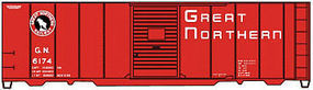 40' Steel Boxcar Great Northern red HO Scale Model Train Freight Car #80721