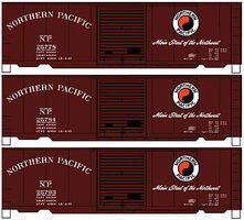 Accurail 40' PS-1 Boxcar Northern Pacific (3 pack) HO Scale Model Train Freight Car Set #8073 Accurail 40' PS-1 Boxcar Northern Pacific (3 pack) HO Scale Model Train Freight Car Set #8073