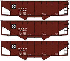 Accurail 50 Ton Offset Hopper ATSF HO Scale Model Train Freight Car #8076