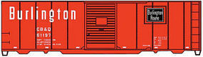 Accurail 40' Steel Boxcar Burlington HO Scale Model Train Freight Car #80772 Accurail 40' Steel Boxcar Burlington HO Scale Model Train Freight Car #80772