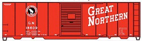Accurail AAR 40' Single-Door Steel Boxcar Kit Great Northern #18609 (red, black, white, Billboard Lettering, Silhouette Lo Accurail AAR 40' Single-Door Steel Boxcar Kit Great Northern #18609 (red, black, white, Billboard Lettering, Silhouette Lo