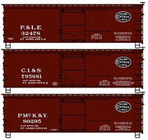 Accurail 36' Wood Boxcar 3-Pack Kit New York Central Accurail 36' Wood Boxcar 3-Pack Kit New York Central