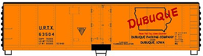 Accurail 40 Steel Reefer kit Dubuque Packing #63504 HO Scale Model Train Freight Car #80931