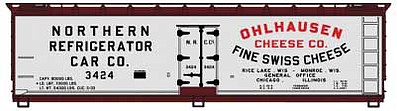 Accurail 40 Wood Reefer kit Ohlhausen Cheese #3424 HO Scale Model Train Freight Car #80963