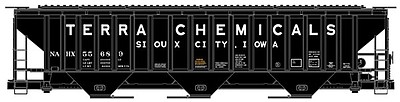 Accurail PS 4750 Covered Hopper kit Terra Chemicals #55689 HO Scale Model Train Freight Car #81021