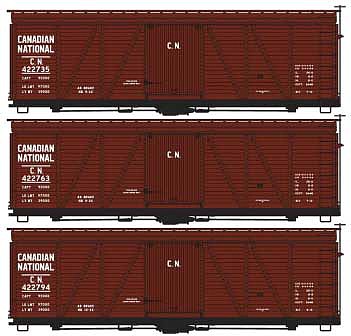 Accurail 36 Fowler Wood Boxcar kits Canadian National HO Scale Model Train Freight Car #8113