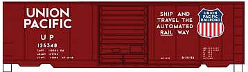 Accurail 40 Boxcar kit Union Pacific #126348 HO Scale Model Train Freight Car #81153