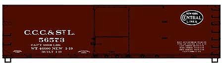 Accurail USRA 40 Double-Sheathed Wood Boxcar kit CCC&Stl HO Scale Model Train Freight Car #81171