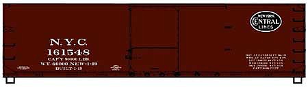 Accurail USRA 40 Double-Sheathed Wood Boxcar kit NYC #161548 HO Scale Model Train Freight Car #81173