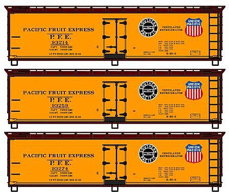Accurail HO 40 Wood Reefer Pacific Fruit Exp3#st
