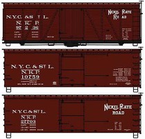 Accurail 40' Wood Boxcar 3-Pack Kit Nickel Plate Road HO Scale Model Train Freight Car #8140