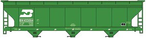 Accurail ACF 3-Bay Covered Hopper Burlington Northern HO Scale Model Train Freight Car Kit #81461