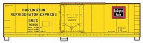 Accurail 40' Plug Door Steel Reefer Kit Burlington HO Scale Model Train Freight Car #8502 Accurail 40' Plug Door Steel Reefer Kit Burlington HO Scale Model Train Freight Car #8502