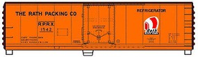 Accurail 40' Steel Refrigerator Car kit Rath Packing Co #1542 HO Scale Model Train Freight Car #8524