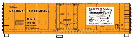 Accurail 40 Steel Refrigerator Car kit National Packing #2376 HO Scale Model Train Freight Car #8527