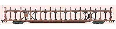 Accurail 89 Bi-Level Open Auto Rack Kit Undecorated HO Scale Model Train Freight Car #9200