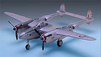 Academy P38E/J/L Lightning Aircraft Plastic Model Airplane Kit 1/48 Scale #12282