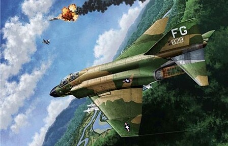 Academy F-4C USAF VIETNAMESE WAR Plastic Model Airplane Kit 1/48 Scale #12294