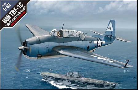Academy USN TBF1C Battle of Leyte Gulf Bomber Plastic Model Airplane Kit 1/48 Scale #12340