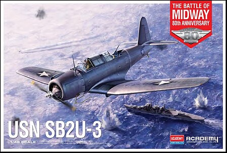 Academy SB2U-3 Battle of Midway 80th Anniversary Plastic Model Airplane 1/48 Scale #12350