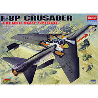 Academy F8P Crusader French Navy Special Jet Fighter 1/72 Scale Plastic Model Airplane Kit #12407 Academy F8P Crusader French Navy Special Jet Fighter 1/72 Scale Plastic Model Airplane Kit #12407