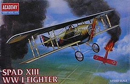 Academy SPAD XIII WWI RAF Plastic Model Airplane Kit 1/72 Scale #12446