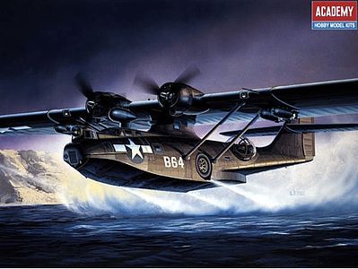 Academy PBY5A Black Cat Aircraft Plastic Model Airplane Kit 1/72 Scale #12487