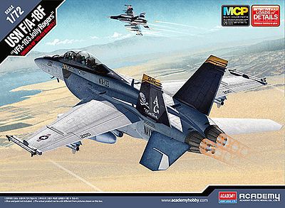 Academy F/A-18F USN VFA-103 Jolly Rogers MCP Plastic Model Airplane Kit 1/72 Scale #12535