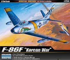 Academy F86F Korean War US Fighter Plastic Model Airplane Kit 1/72 Scale #12546