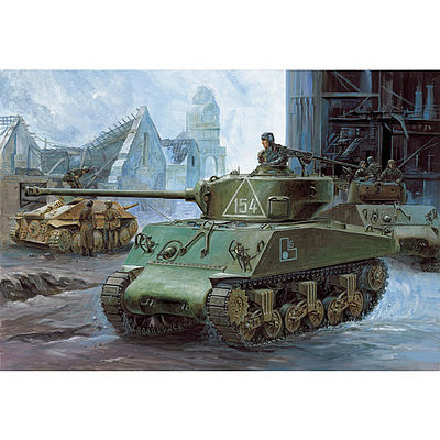 Academy M4A2 Sherman Tank Russian Army Plastic Model Military Vehicle Kit 1/35 #13010
