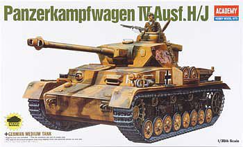 Academy PzKpfw IV Ausf H Tank Plastic Model Military Vehicle Kit 1/35 #13234